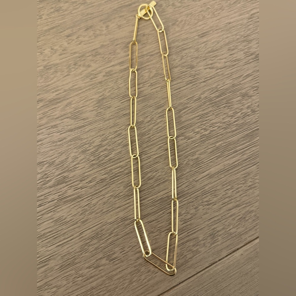Gorjana Gold Paperclip Link Necklace with Gorjana bag - never worn